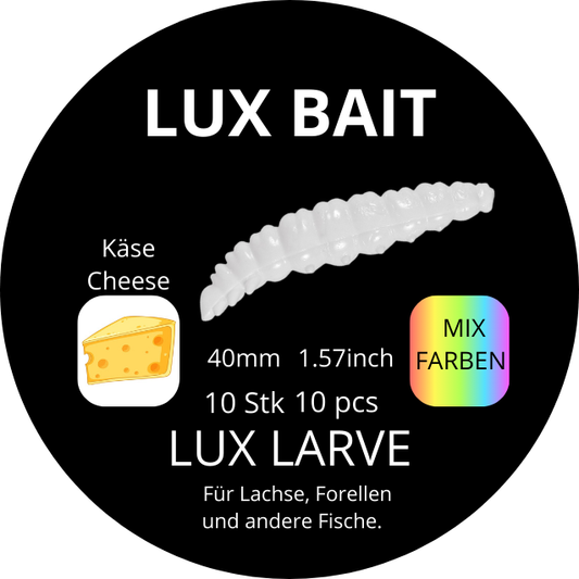 Lux Larve 40 mm – UV-Köder für Forelle & Lachs | Lux Bait