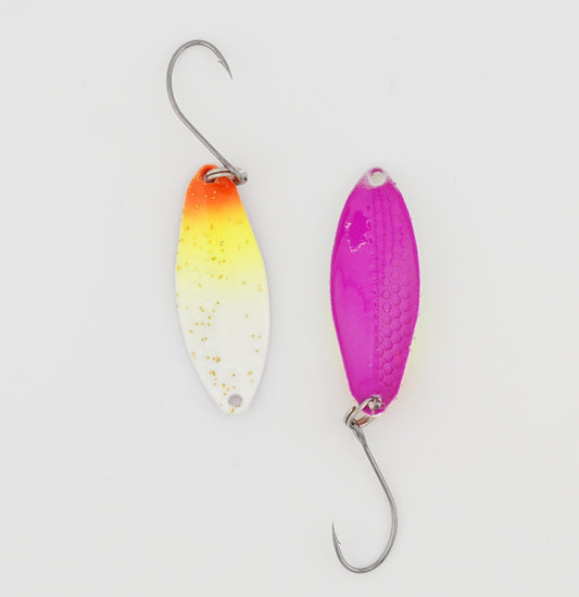 Lux Spoons 2,5g – hochwertige, vielseitige Blinker für das ultraleichte Spinnfischen. Ideal geeignet für Forelle, Barsch, Lachs und andere Raubfische. Mit verführerischem Laufverhalten und erstklassiger Verarbeitung für zuverlässige Bisse.