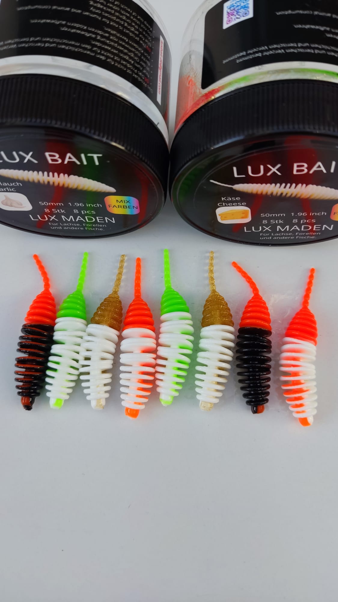 Lux Maden 50 mm – UV Softbait für Forelle & Lachs | Lux Bait