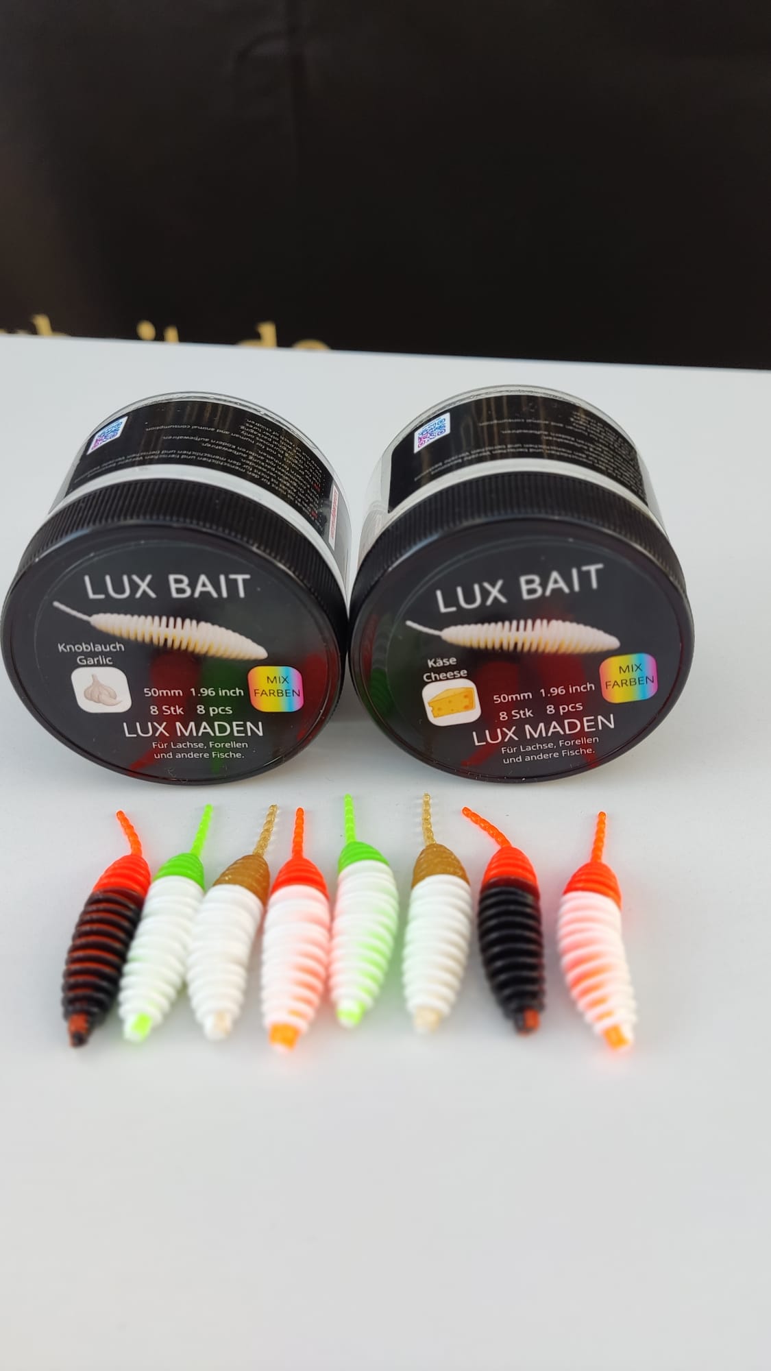 Lux Maden 50 mm – UV Softbait für Forelle & Lachs | Lux Bait