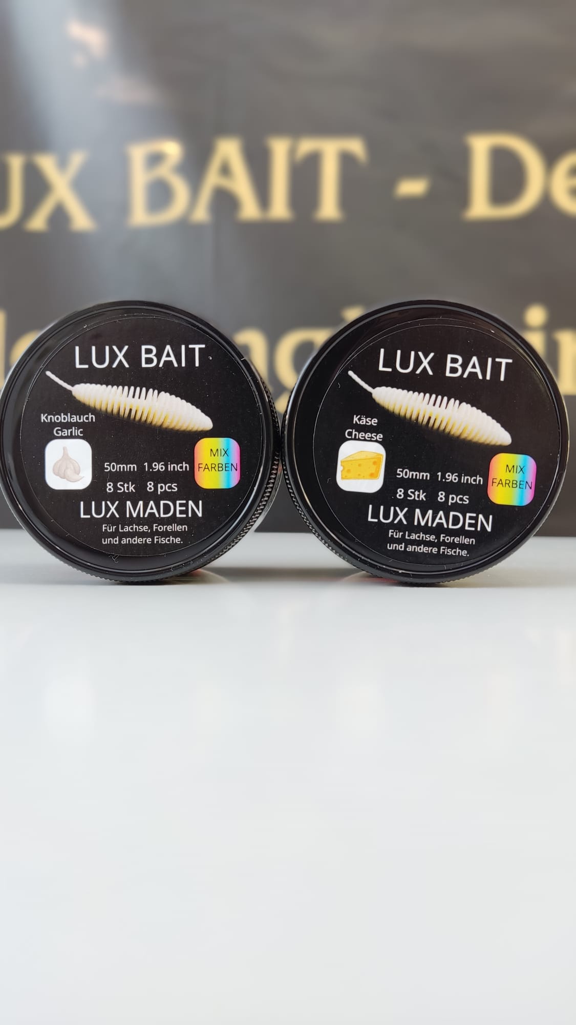 Lux Maden 50 mm – UV Softbait für Forelle & Lachs | Lux Bait