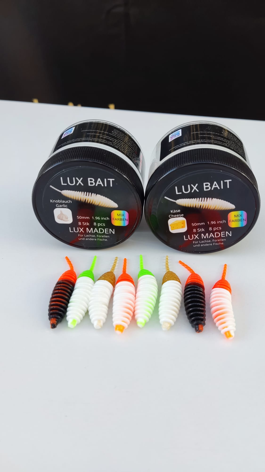 Lux Maden 50 mm – UV Softbait für Forelle & Lachs | Lux Bait