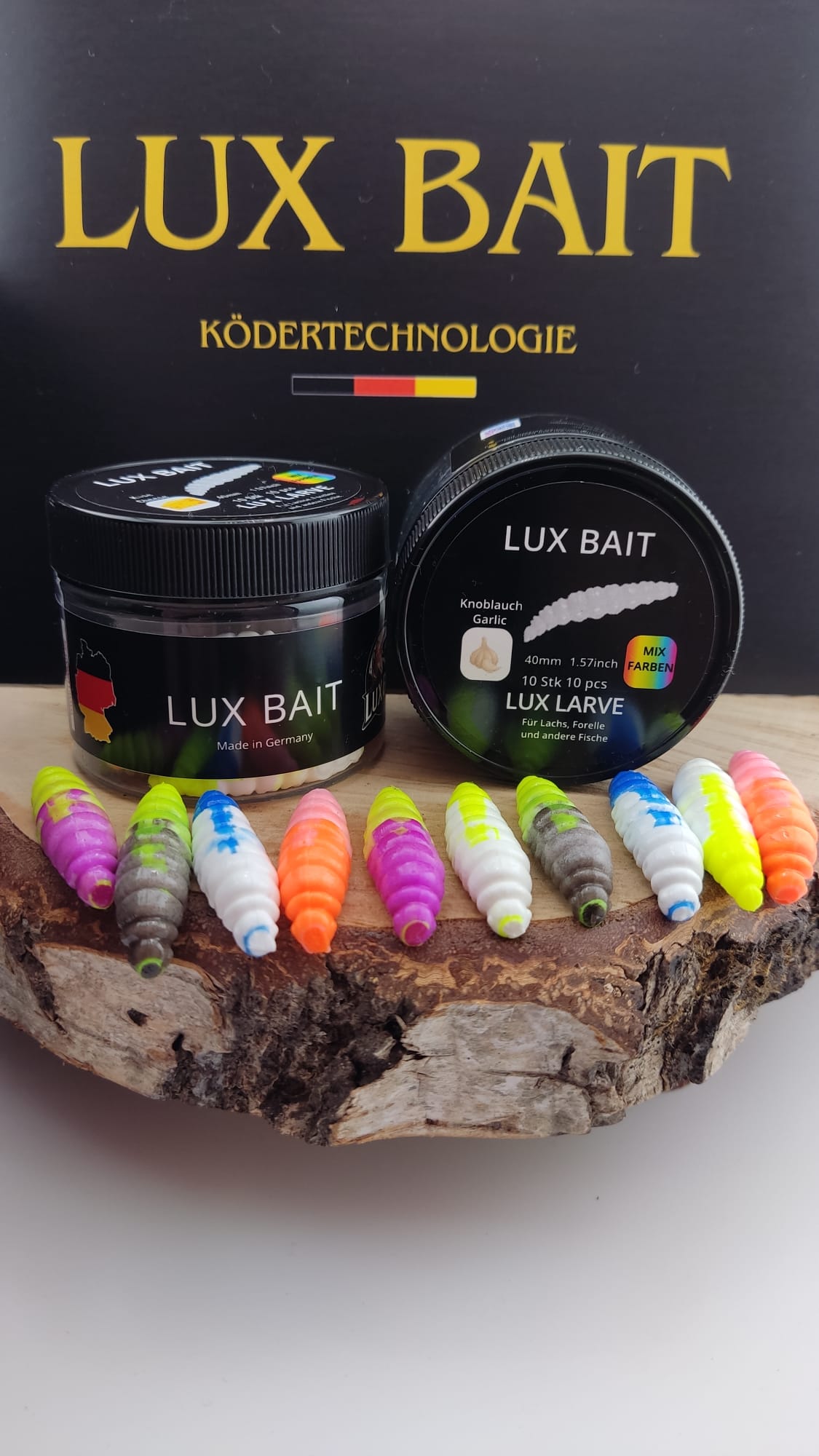 Lux Larve 30 mm – UV-Köder für Forelle & Lachs | Lux Bait