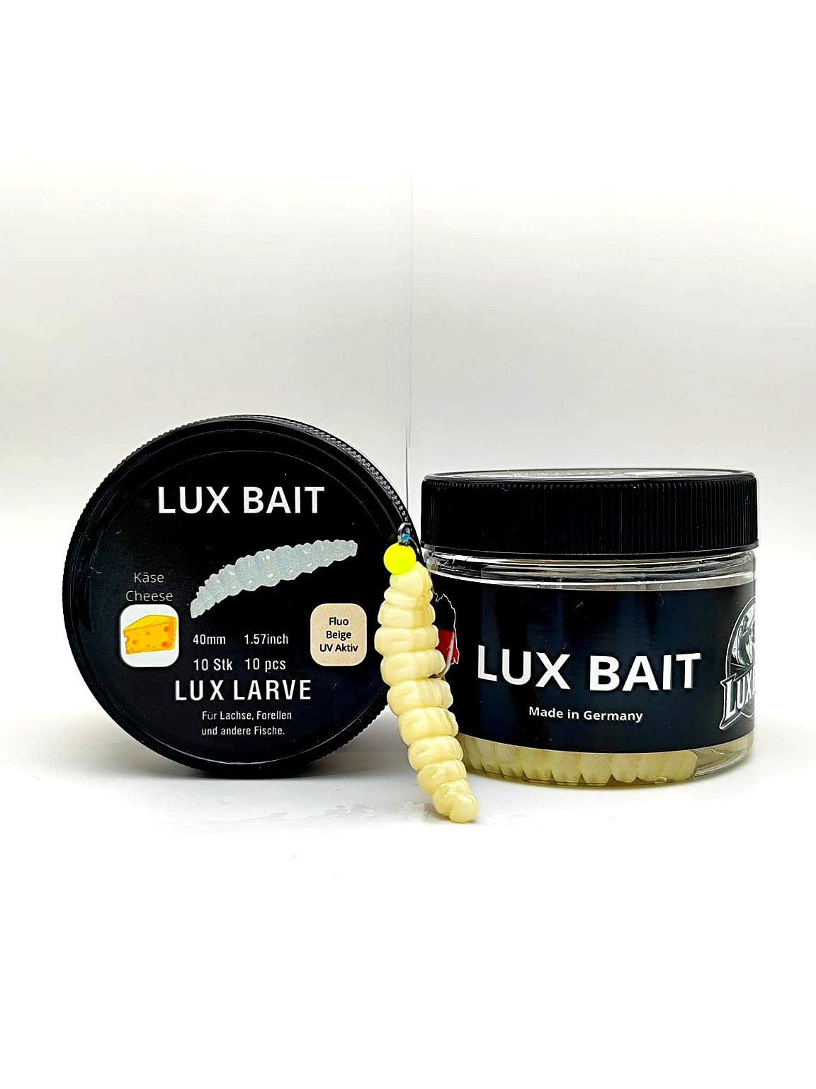 Lux Larve 40 mm – UV-Köder für Forelle & Lachs | Lux Bait