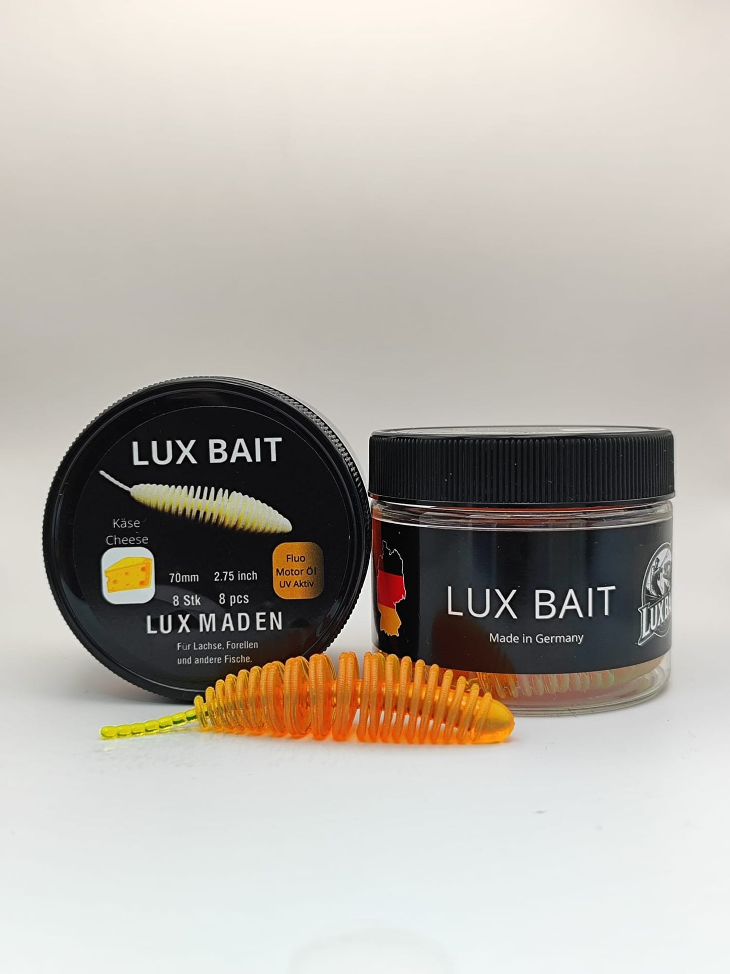 Lux Maden 50 mm – UV Softbait für Forelle & Lachs | Lux Bait