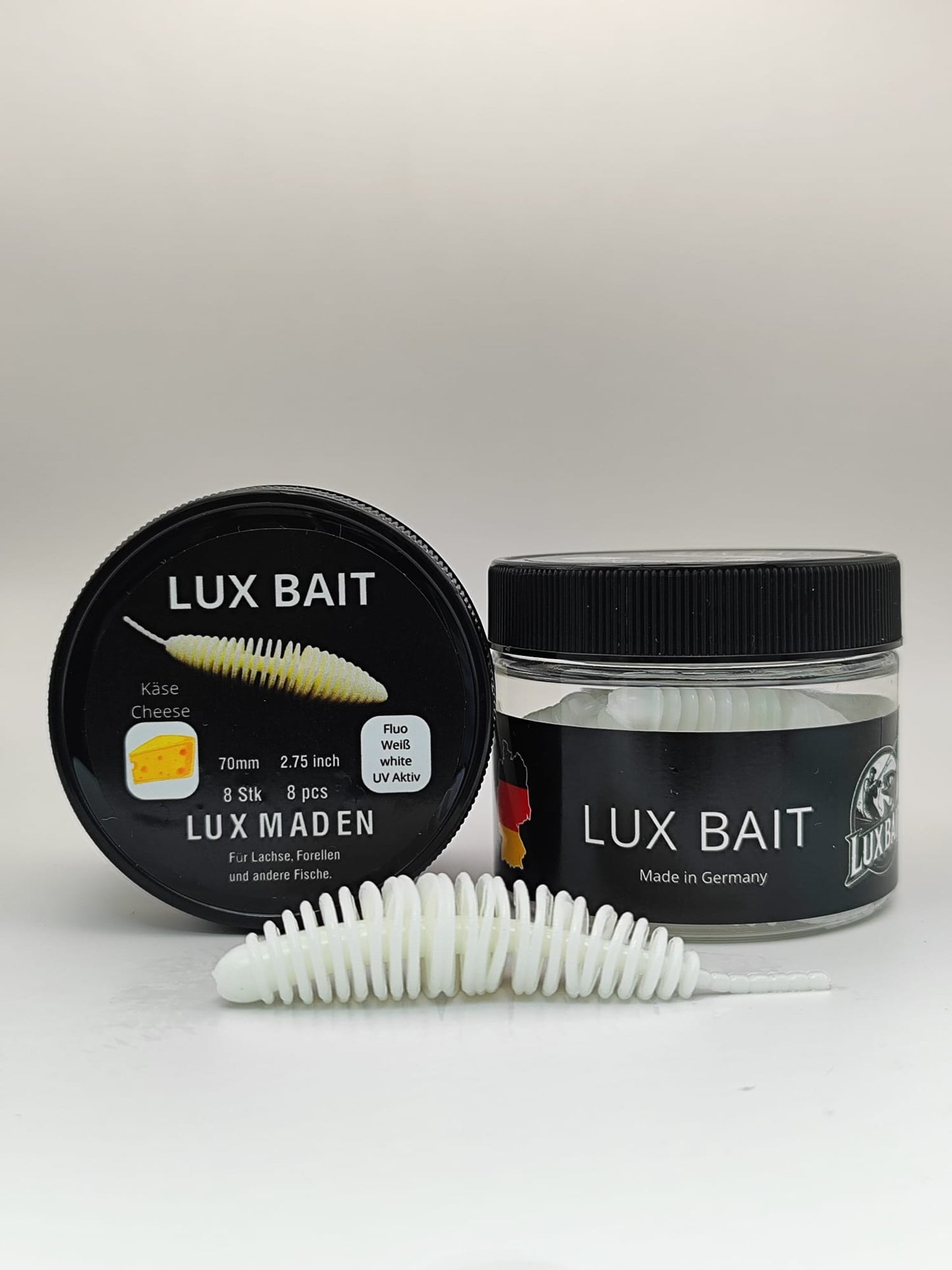 Lux Maden 70 mm – UV Softbait für Forelle & Lachs | Lux Bait
