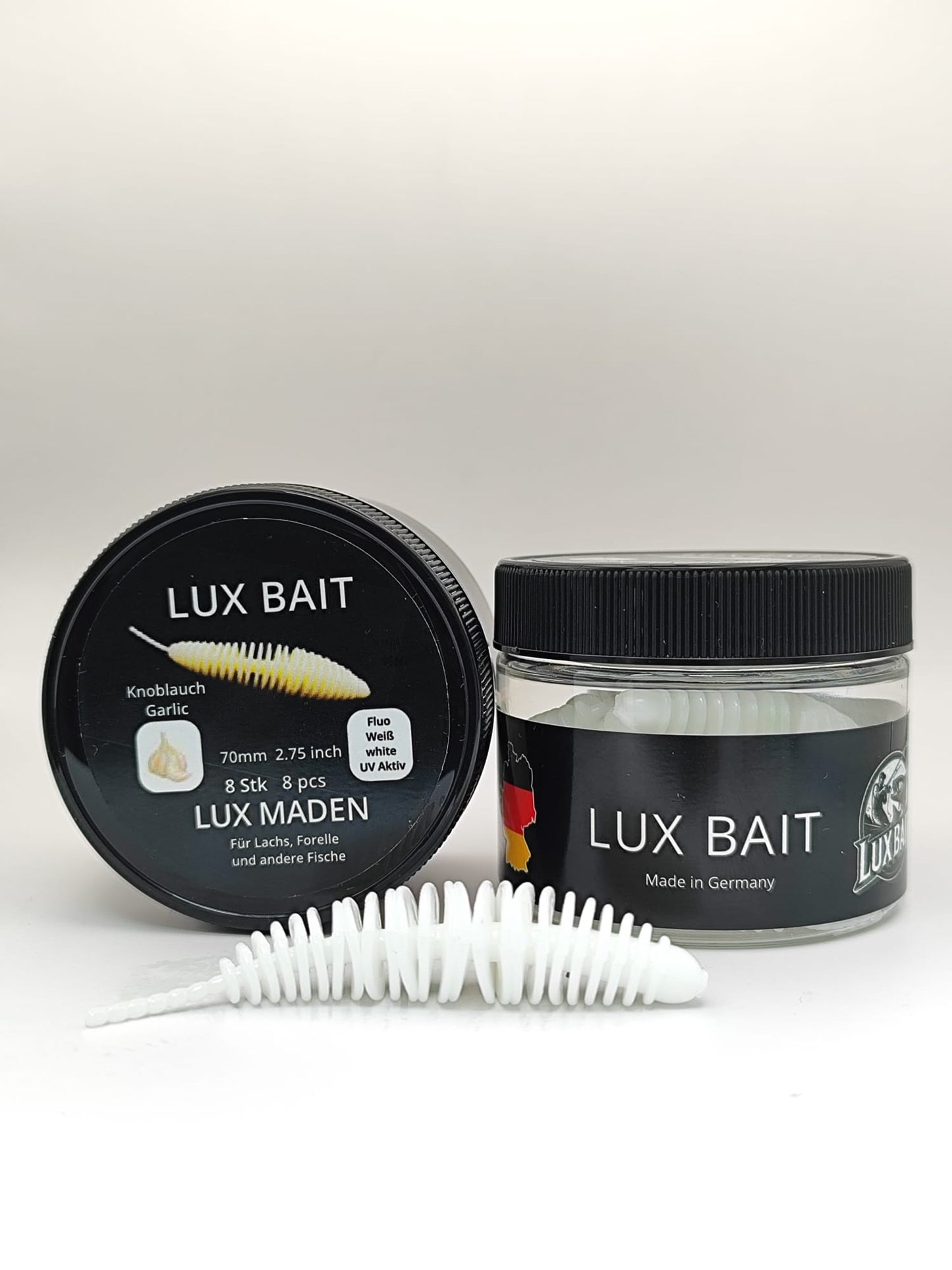 Lux Maden 70 mm – UV Softbait für Forelle & Lachs | Lux Bait