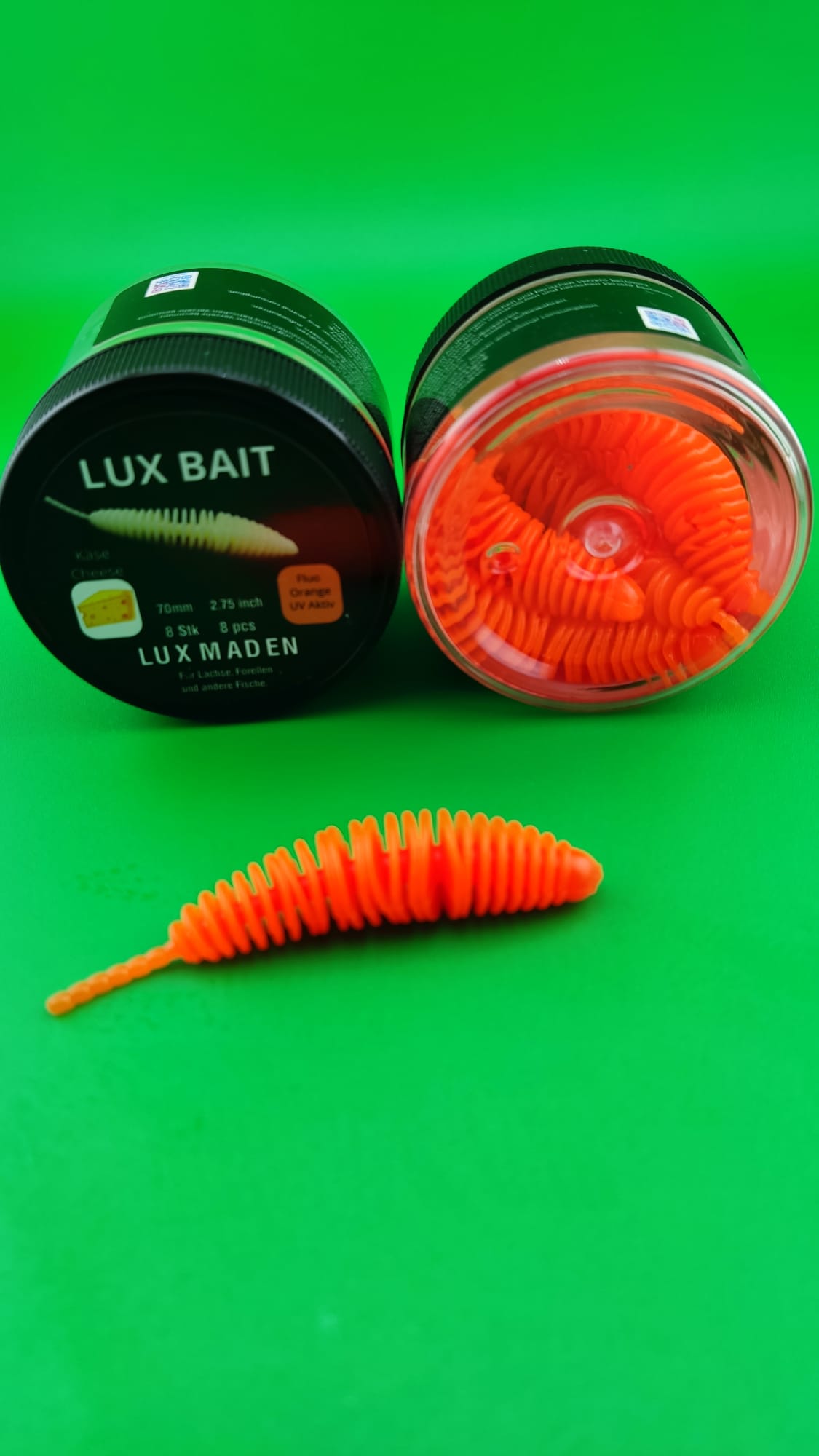 Lux Maden 70 mm – UV Softbait für Forelle & Lachs | Lux Bait