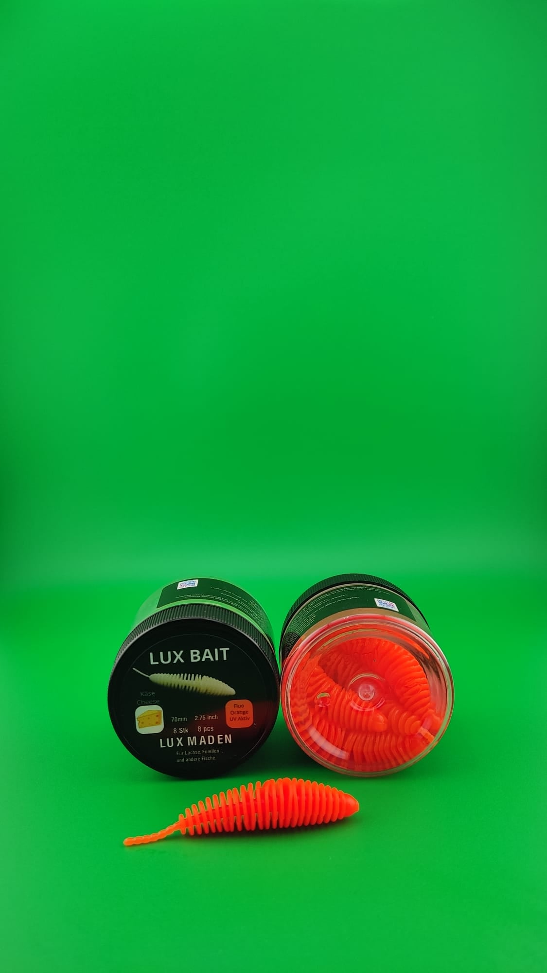 Lux Maden 50 mm – UV Softbait für Forelle & Lachs | Lux Bait