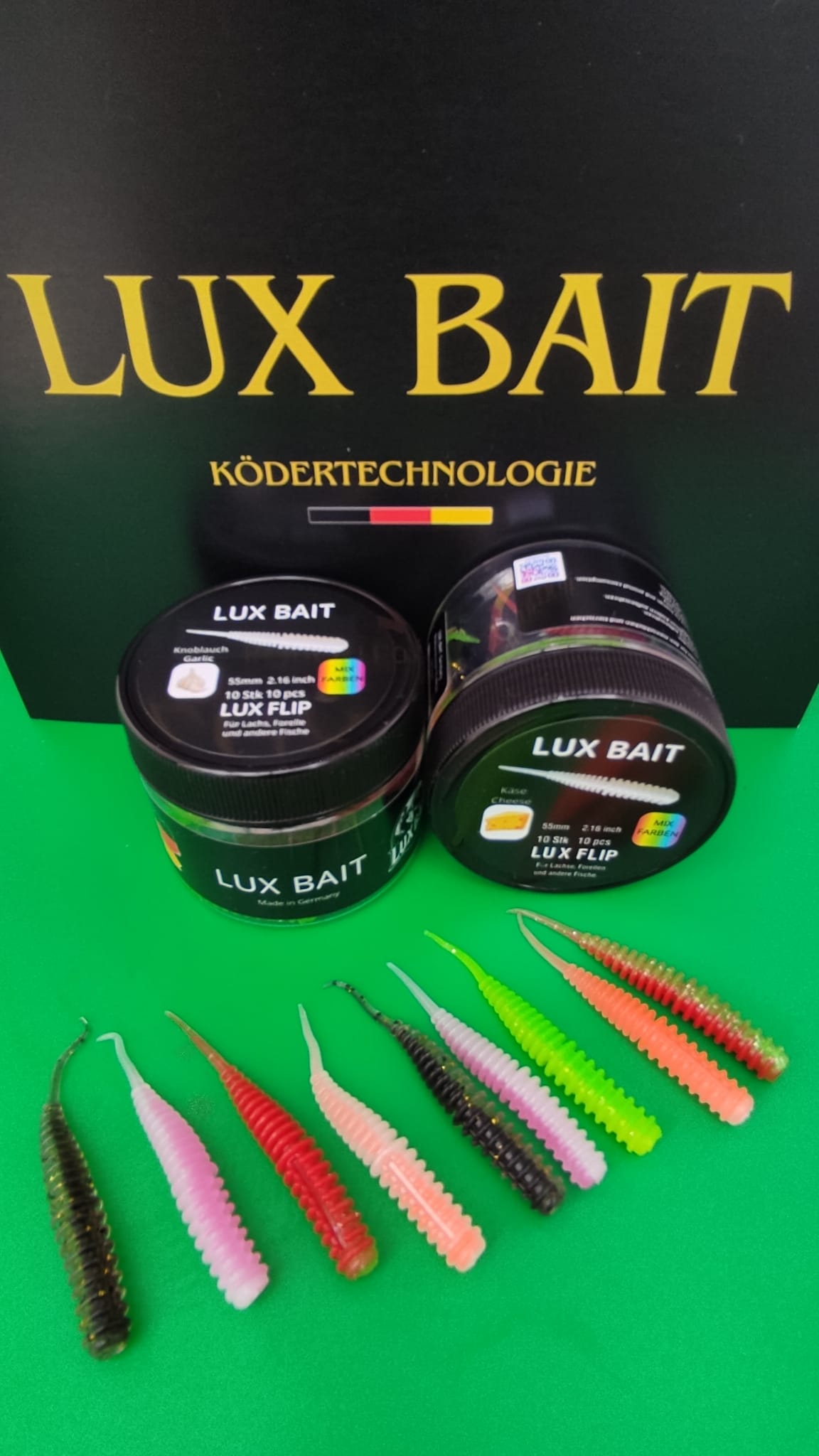 Lux Maden 50 mm – UV Softbait für Forelle & Lachs | Lux Bait